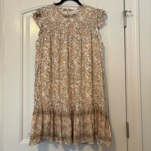 VICI Collection Dolls Babydoll Dress Pink Cream Green Floral Print Women's XL